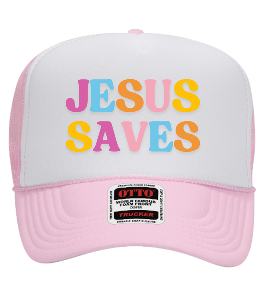 Jesus Saves - Embroidered Trucker Hat