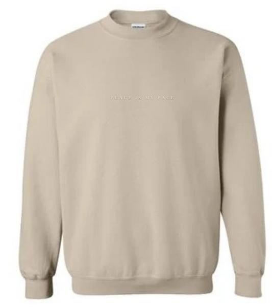 Peace Is My Pace - Embroidered Sweatshirt